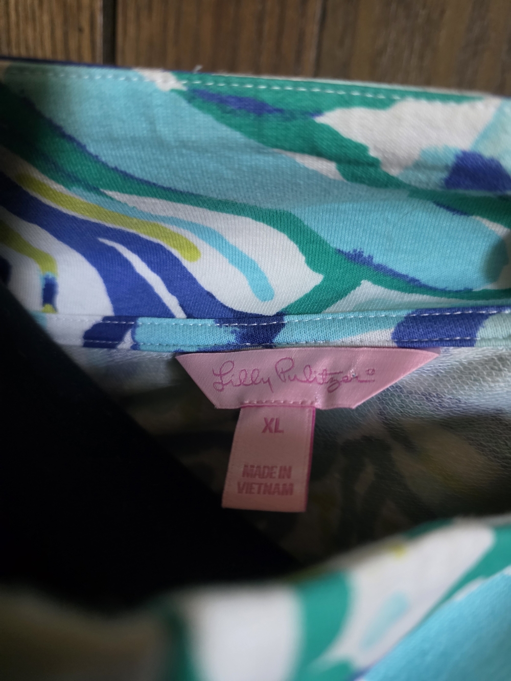 Lilly Pulitzer Aqua & Teal Watercolor Zip Jacket - Picture 3 of 3